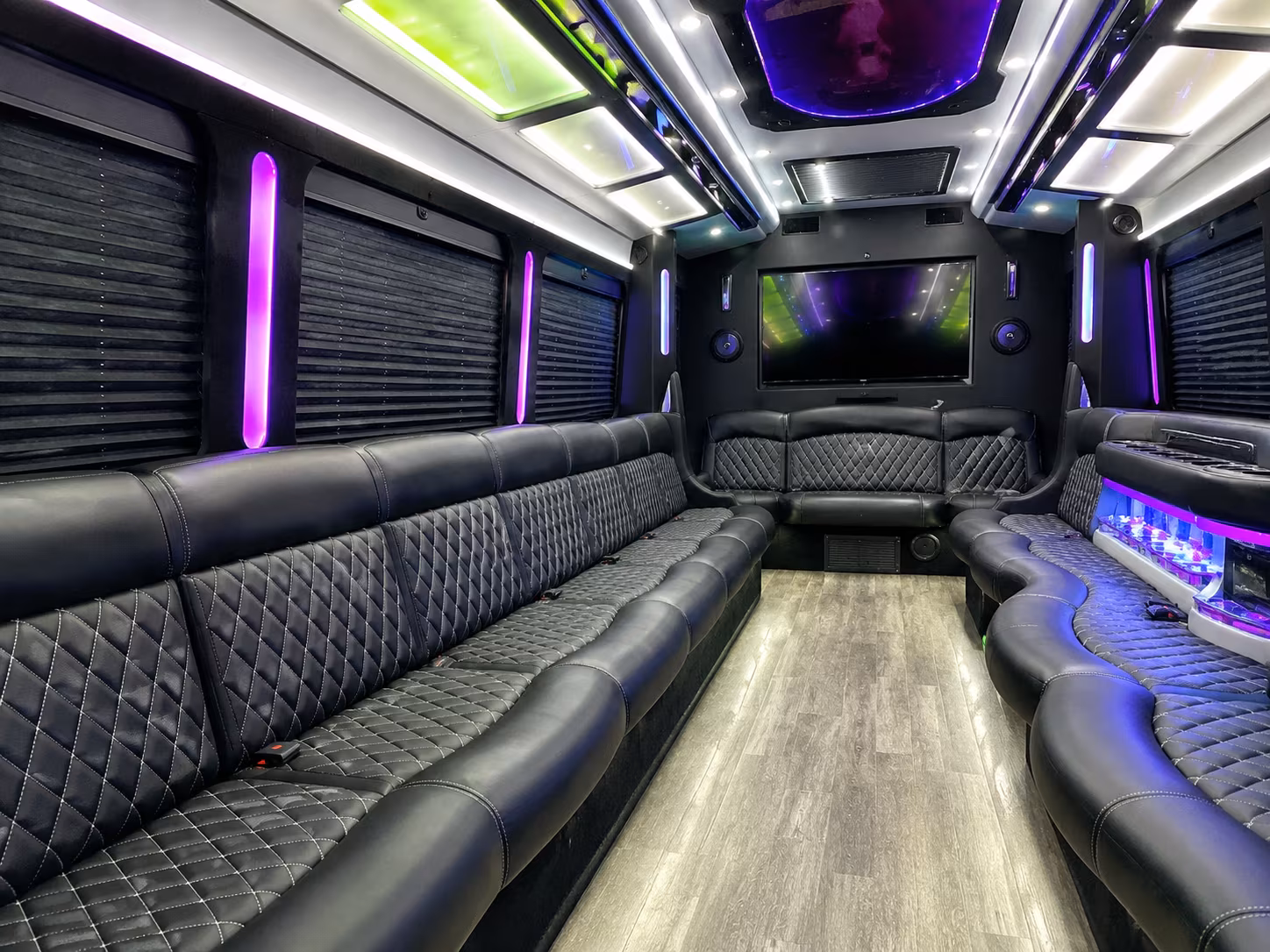 15 Passenger Party Bus Inside