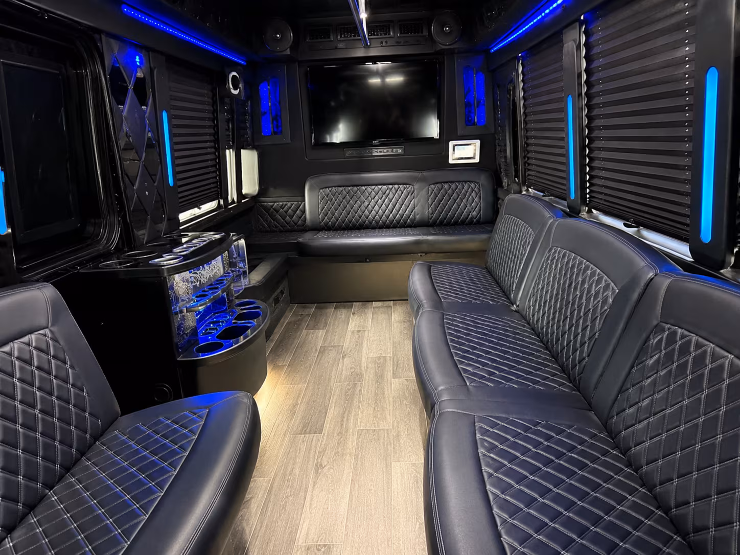20 Passenger Party Bus Inside