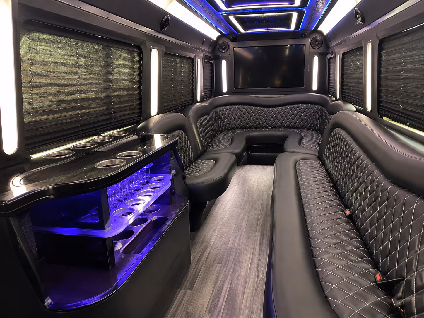 28 Passenger Party Bus Inside