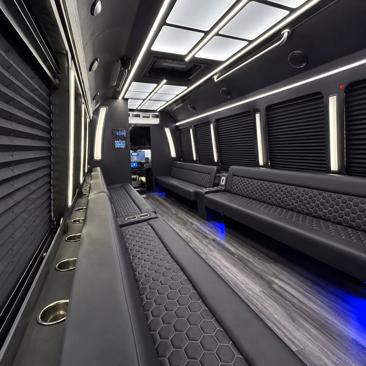 50 Passenger Party Bus Inside