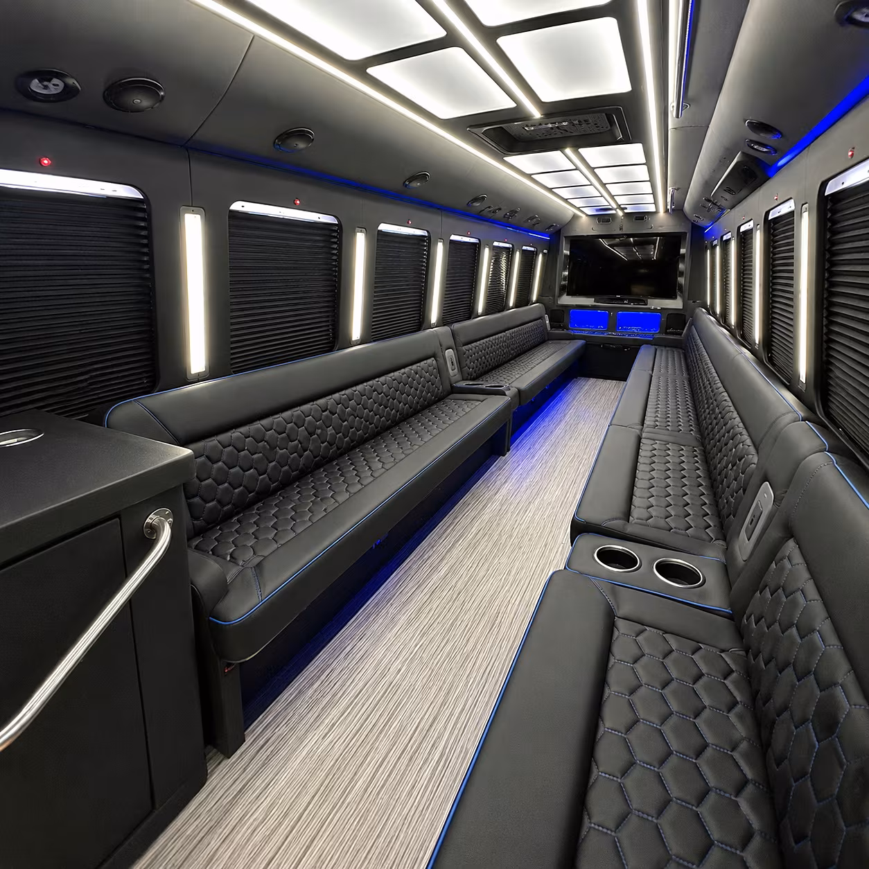 Minneapolis Prom & Homecoming Transportation party bus interior