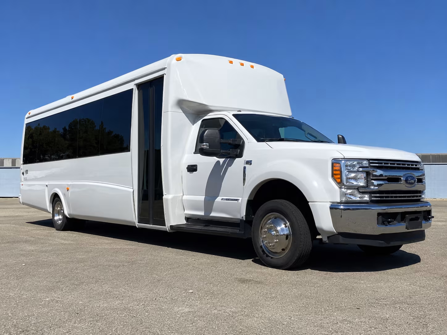 Minneapolis School Event Transportation party bus exterior