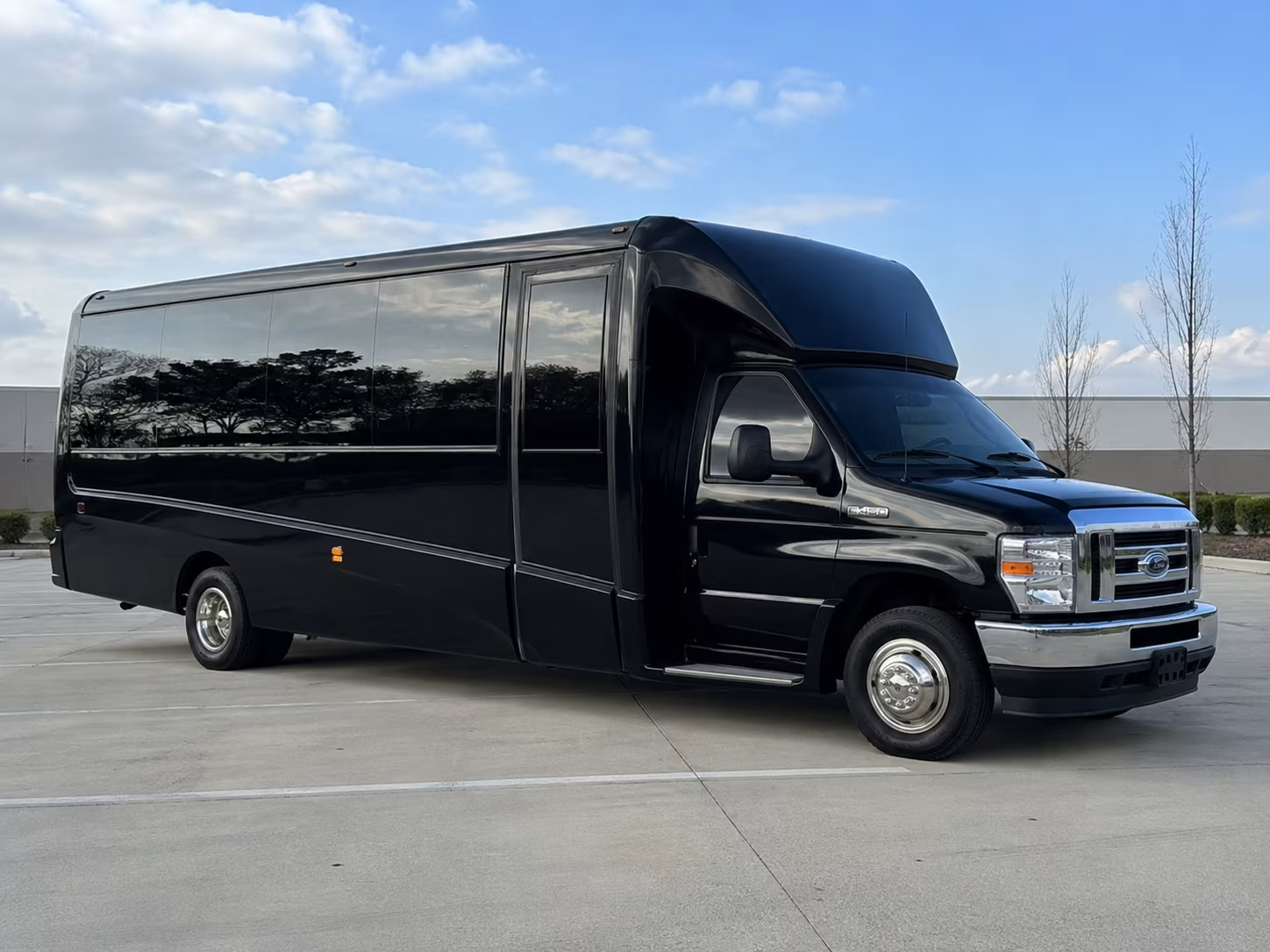 Minneapolis School Event Transportation party bus exterior
