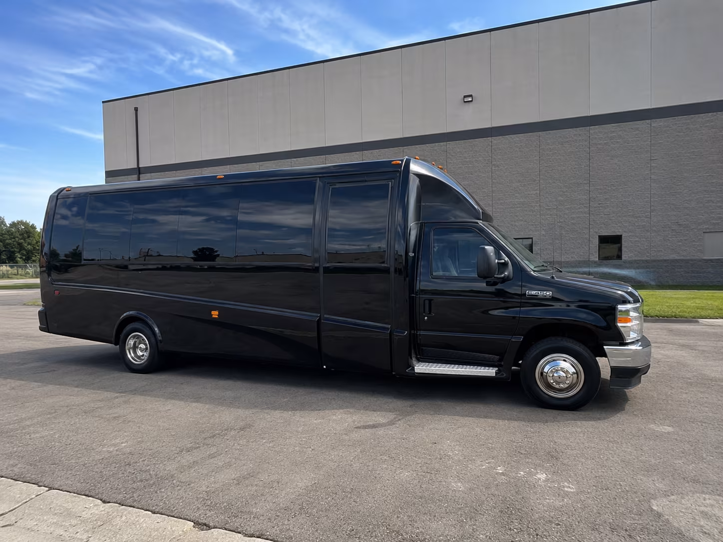 Minneapolis School Event Transportation party bus exterior