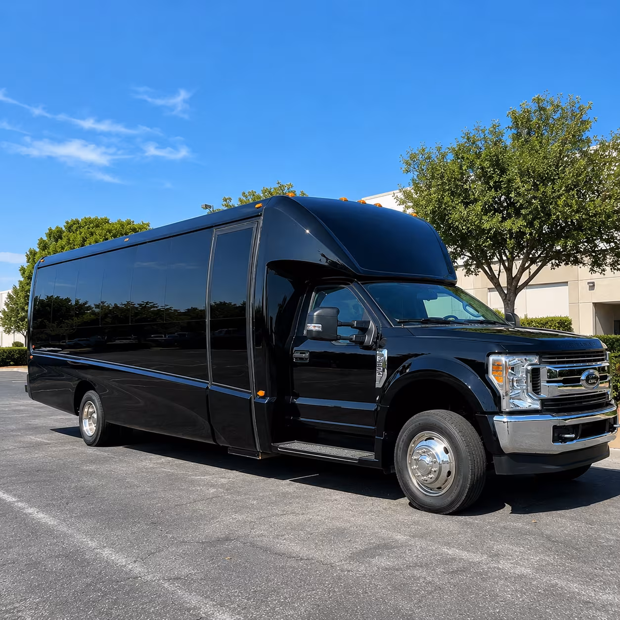 Minneapolis School Event Transportation party bus exterior
