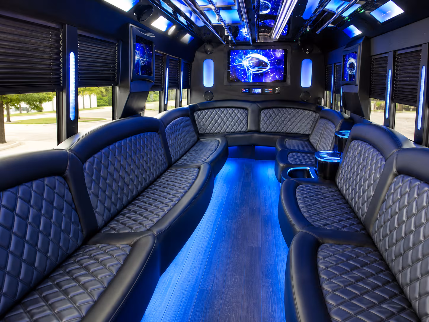 Minneapolis Sporting Event Transportation party bus exterior