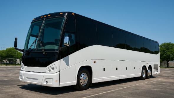 Exterior of Charter Bus Company Brooklyn Park's 40 Passenger Party Bus in Brooklyn Park