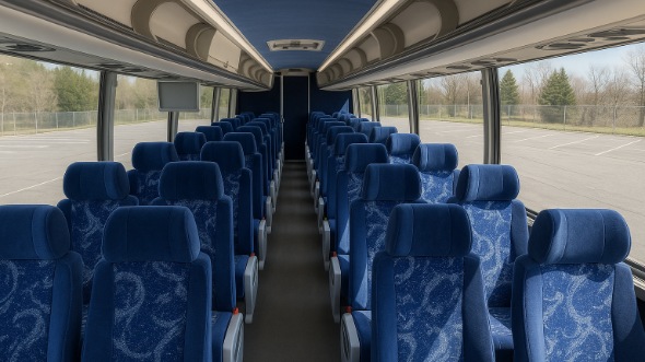 Interior of Charter Bus Company Minneapolis's 44 Passenger Charter Bus in Minneapolis