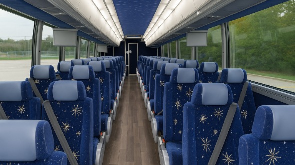Interior of Charter Bus Company Minneapolis's 46 Passenger Charter Bus in Minneapolis