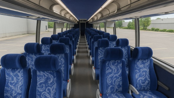 Interior of Charter Bus Company Minneapolis's 47 Passenger Charter Bus in Minneapolis