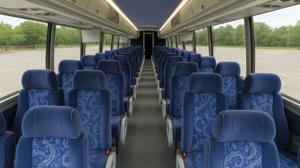 Interior of Charter Bus Company Minneapolis's 48 Passenger Charter Bus in Minneapolis