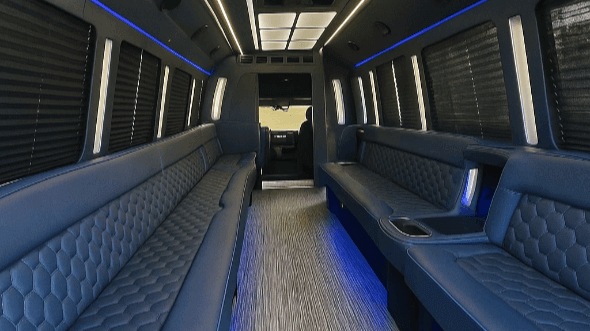 50 passenger party bus interior