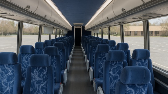 Interior of Charter Bus Company Minneapolis's 51 Passenger Charter Bus in Minneapolis