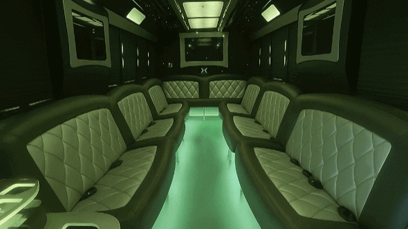 minneapolis 40 passenger party bus inside